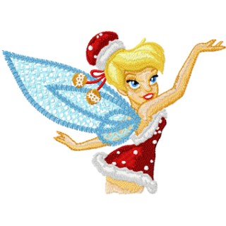 Christmas Tinkerbell embroidery design - Embroidery Design