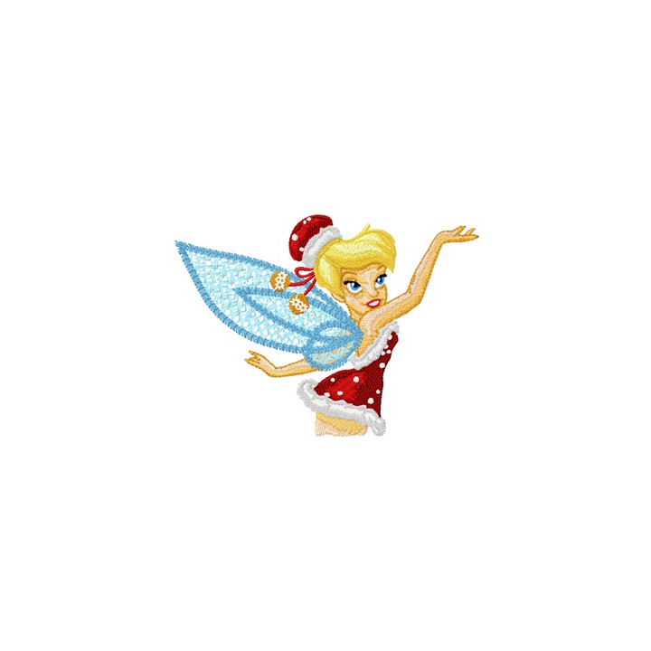 Christmas Tinkerbell embroidery design - Embroidery Design