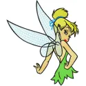 Tinkerbell 12 embroidery design preview showing detailed stitching pattern