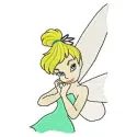 Tinkerbell 2 embroidery design preview showing detailed stitching pattern