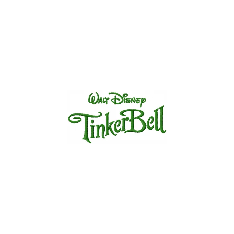 Tinkerbell Logo embroidery design preview showing stitched fairy character pattern
