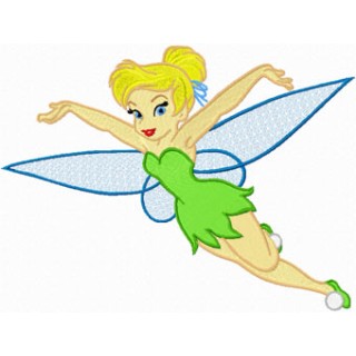 Tinkerbell Flies embroidery design - Embroidery Design