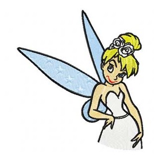 Tinkerbell Wedding embroidery design - Embroidery Design