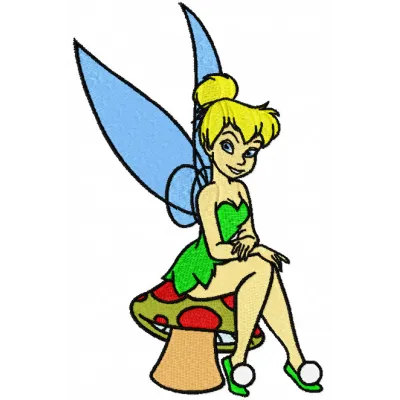 Tinkerbell 9 embroidery design preview showing detailed stitching pattern