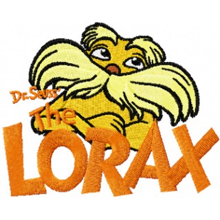 Lorax with Logo embroidery design - Embroidery Design