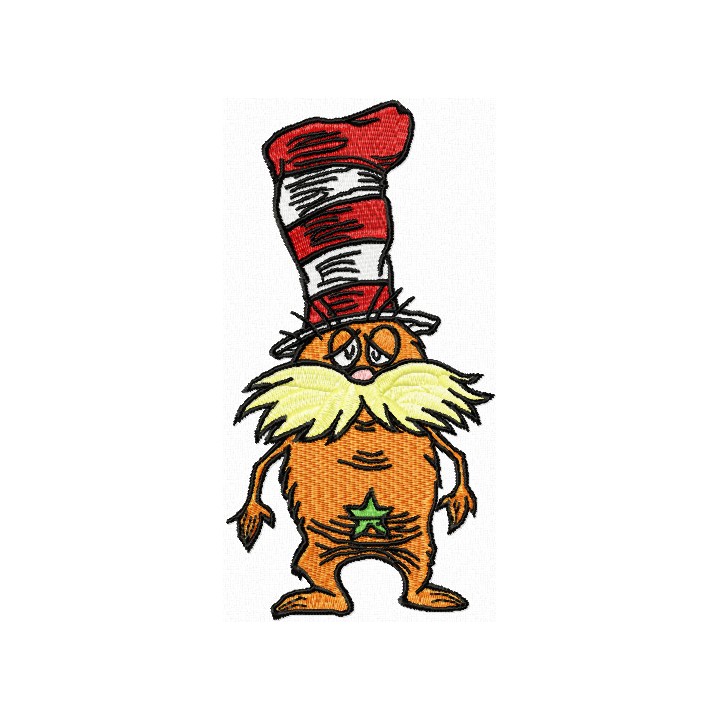Dr. Seuss Lorax 2 embroidery design - Embroidery Design