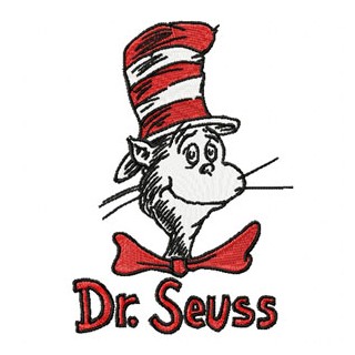 Dr. Seuss Cat in the Hat embroidery design - Embroidery Design