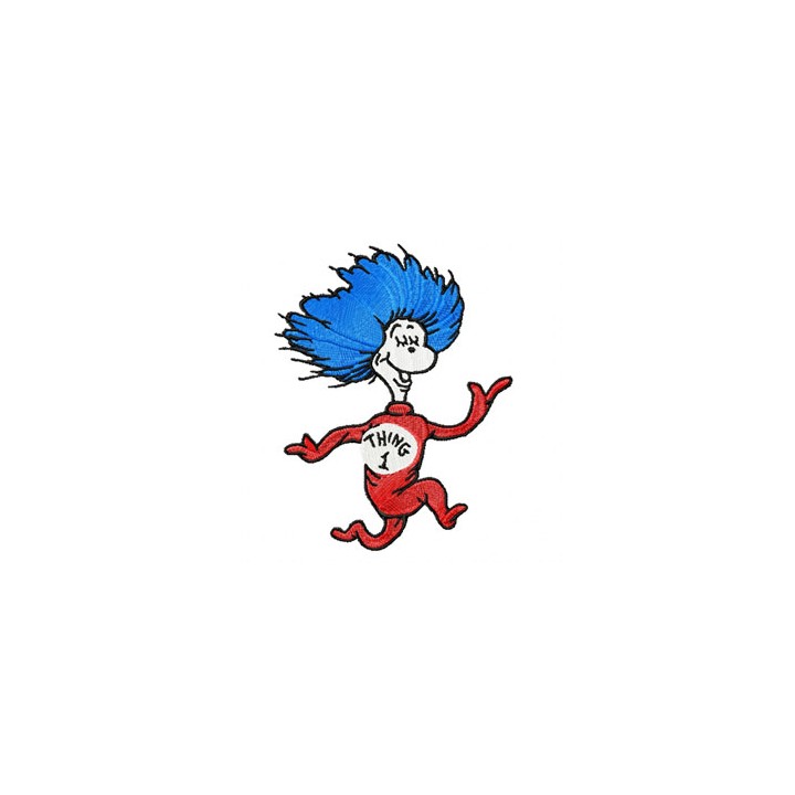 Dr. Seuss Thing 1 embroidery design - Embroidery Design