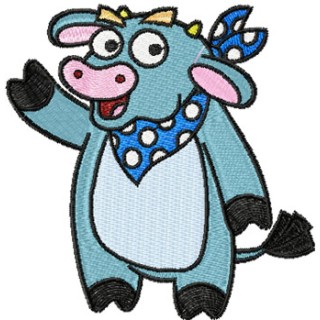 Cow - Dora the Explorer's friend embroidery design - Embroidery Design