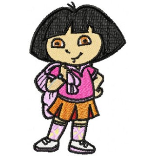 Dora the Explorer Happy embroidery design - Embroidery Design