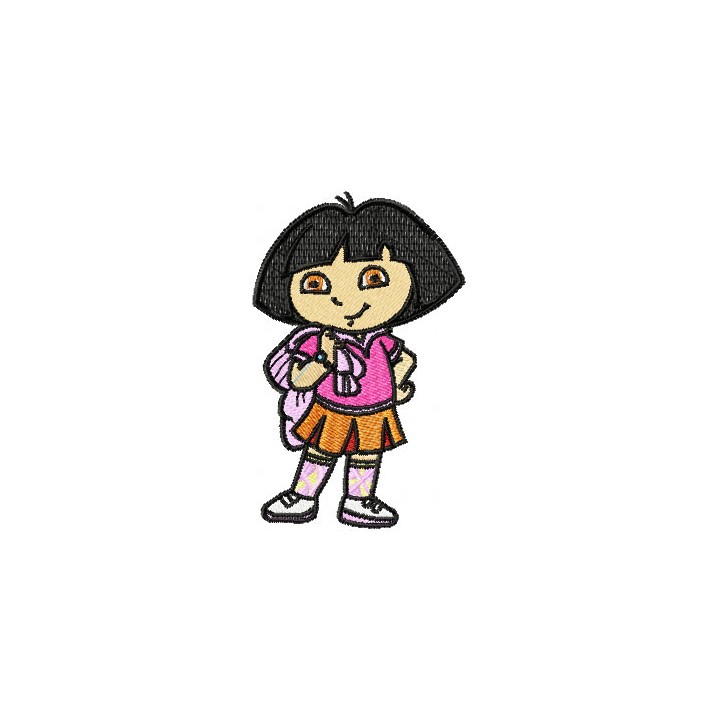 Dora the Explorer Happy embroidery design - Embroidery Design