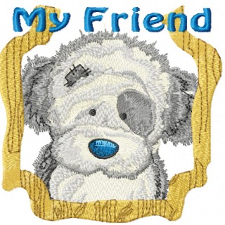 Fluffy my friend embroidery design - Embroidery Design