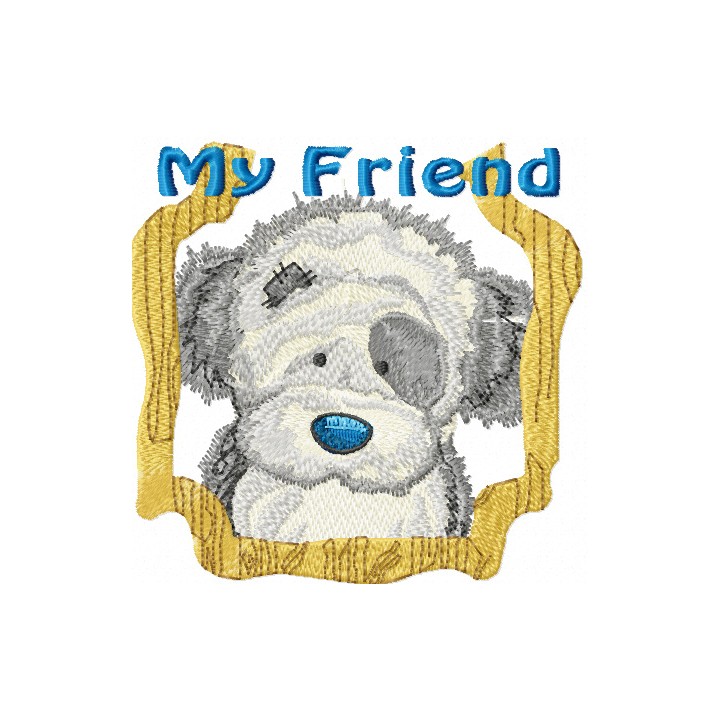 Fluffy my friend embroidery design - Embroidery Design