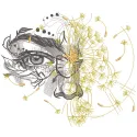 Looking through the dandelion embroidery design
