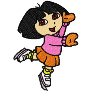 Dora the Explorer Skating embroidery design - Embroidery Design