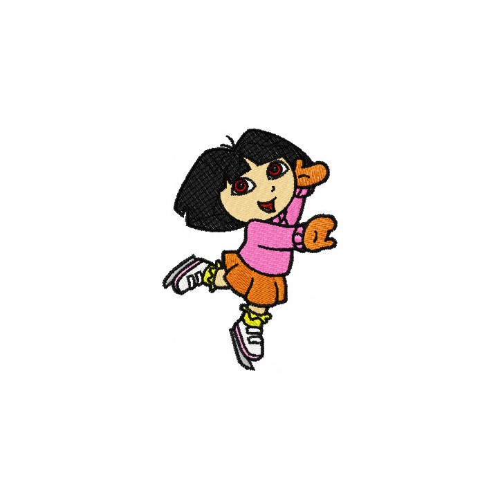 Dora the Explorer Skating embroidery design - Embroidery Design