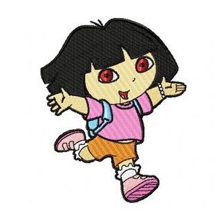 Dora the Explorer Funny  embroidery design - Embroidery Design