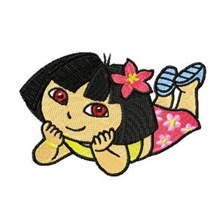 Dora the Explorer - Aloha  embroidery design - Embroidery Design