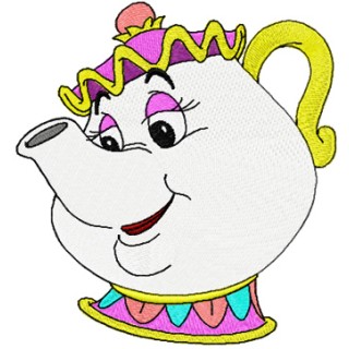 Mrs. Potts embroidery design - Embroidery Design