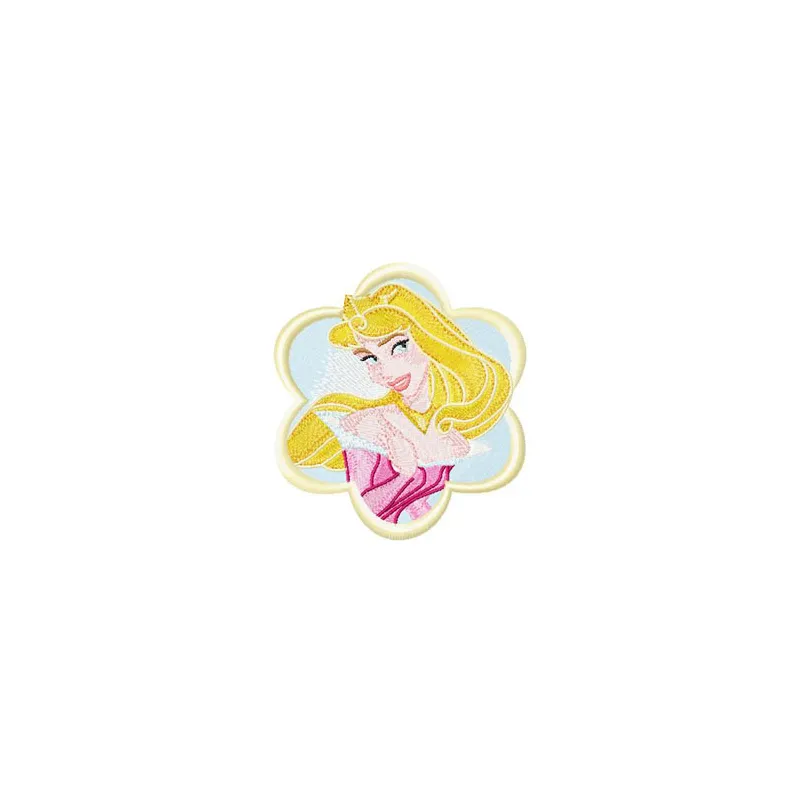 Aurora embroidery design featuring the Disney princess character with detailed stitching