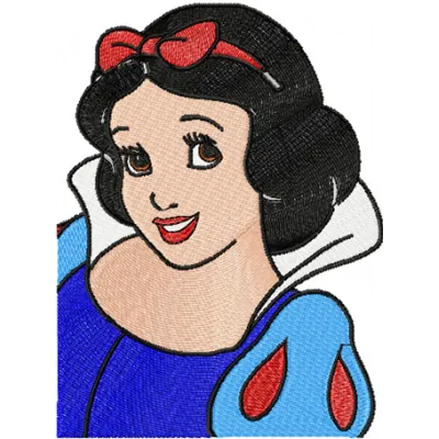 Snow White 2 embroidery design preview showing detailed stitching pattern