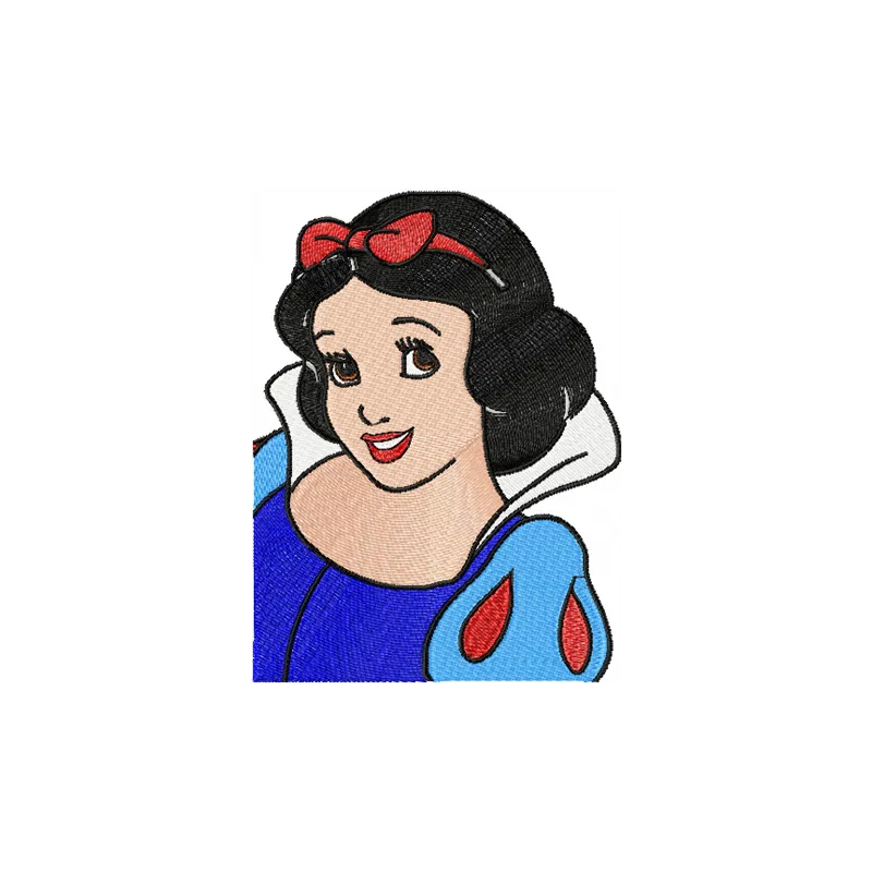 Snow White 2 embroidery design preview showing detailed stitching pattern