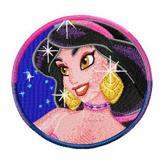 Princess Jasmin embroidery design - Embroidery Design