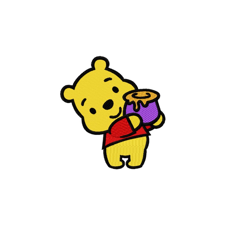 Winnie the Pooh with honey pot  embroidery design - Embroidery Design