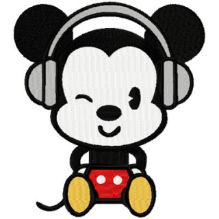 Mickey likes Music embroidery design - Embroidery Design