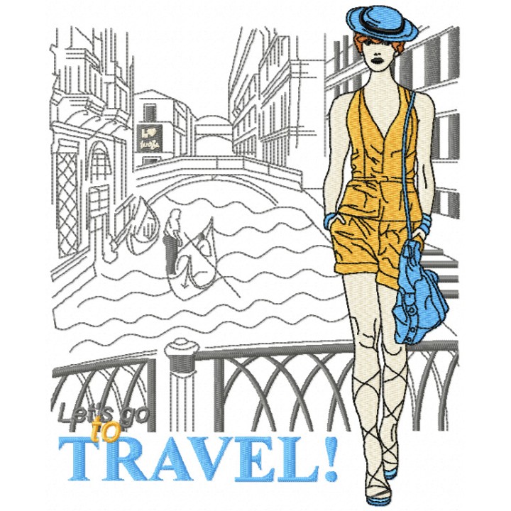 Let"s go to Travel! embroidery design - Embroidery Design