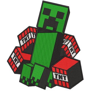 TNT Creeper embroidery design - Embroidery Design