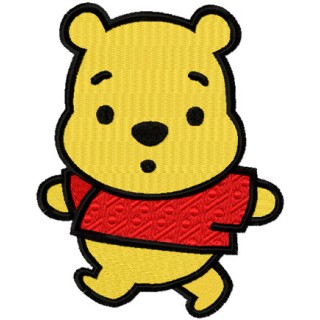 Winnie the Pooh likes walking embroidery design - Embroidery Design