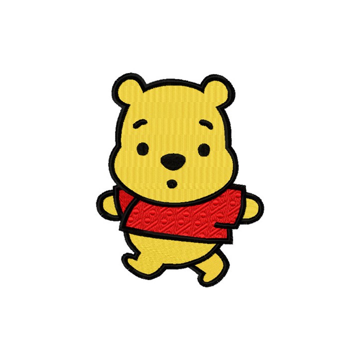 Winnie the Pooh likes walking embroidery design - Embroidery Design