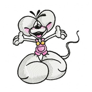 Diddl funny embroidery design - Embroidery Design