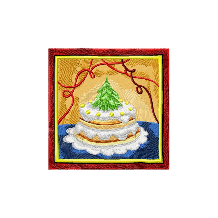 Christmas cake  embroidery design - Embroidery Design
