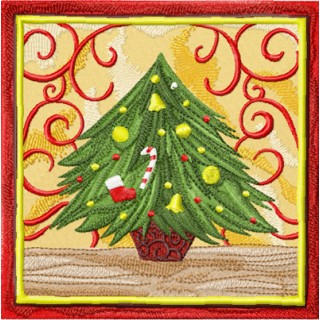 Christmas Tree embroidery design - Embroidery Design