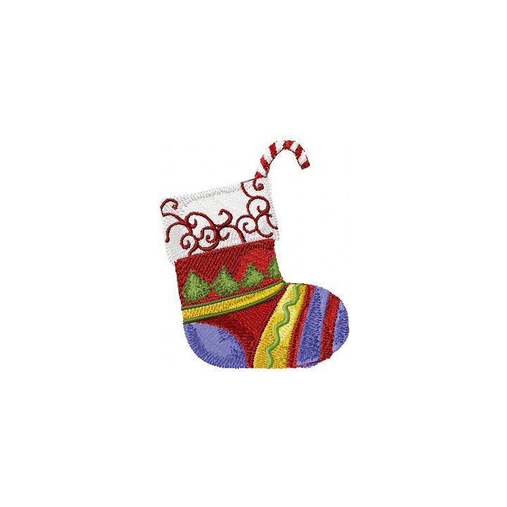 Christmas Sock embroidery design - Embroidery Design