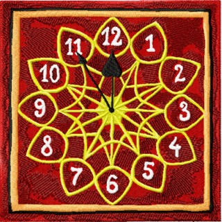 Christmas clock Christmas countdown embroidery design - Embroidery Design