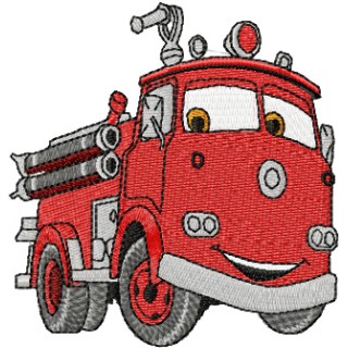 Red Fire Truck embroidery design - Embroidery Design