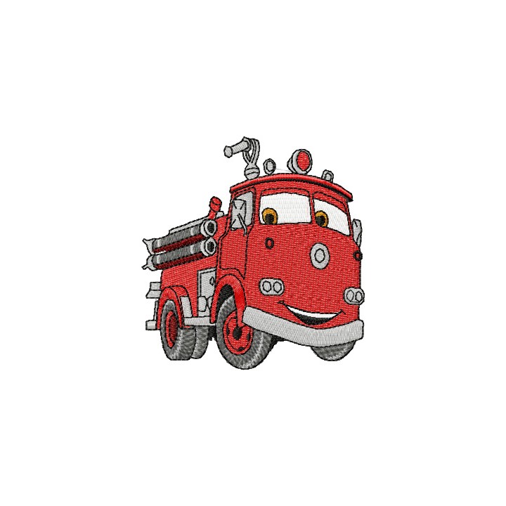 Red Fire Truck embroidery design - Embroidery Design