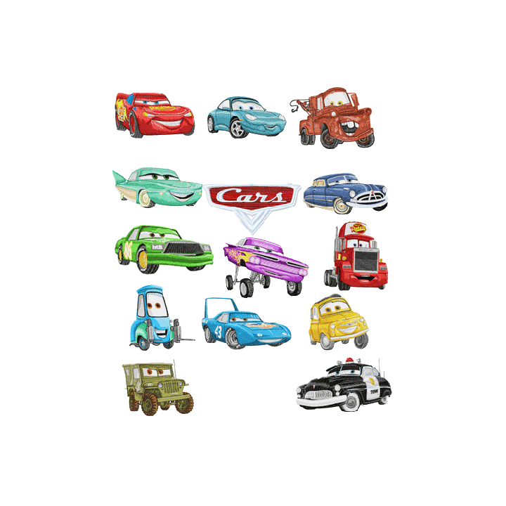 Cars pack embroidery design - Embroidery Design