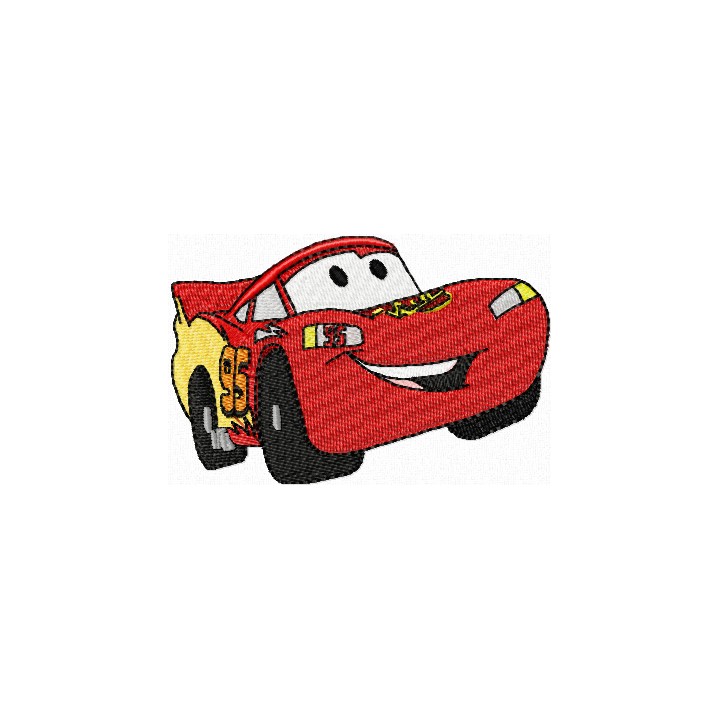 Lightning McQueen small size embroidery design - Embroidery Design