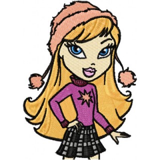 Bratz Winter Fashion  embroidery design - Embroidery Design