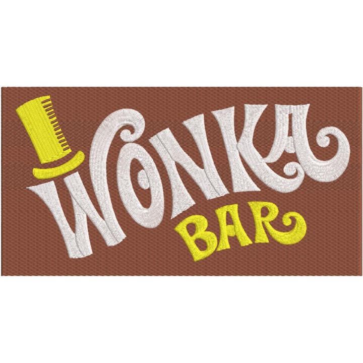 Wonka bar embroidery design - Embroidery Design