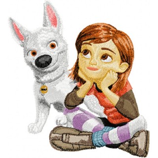 BOLT with Penny embroidery design - Embroidery Design