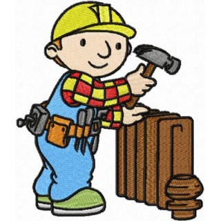 Bob the Builder plumber embroidery design - Embroidery Design
