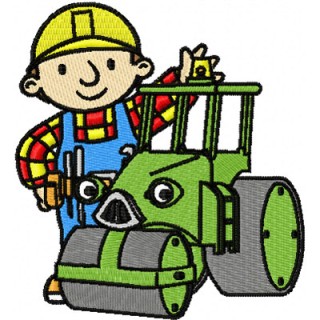 Bob the Builder with tractor embroidery design - Embroidery Design