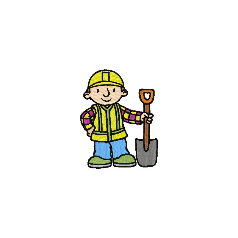 Bob the Builder Stitching Pattern for Kids Projects