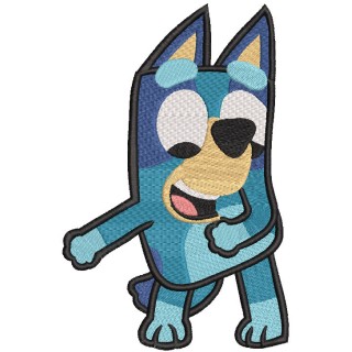 Bluey dancing dog embroidery design - Embroidery Design