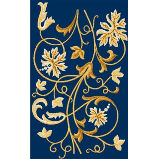 Flower border element embroidery design - Embroidery Design